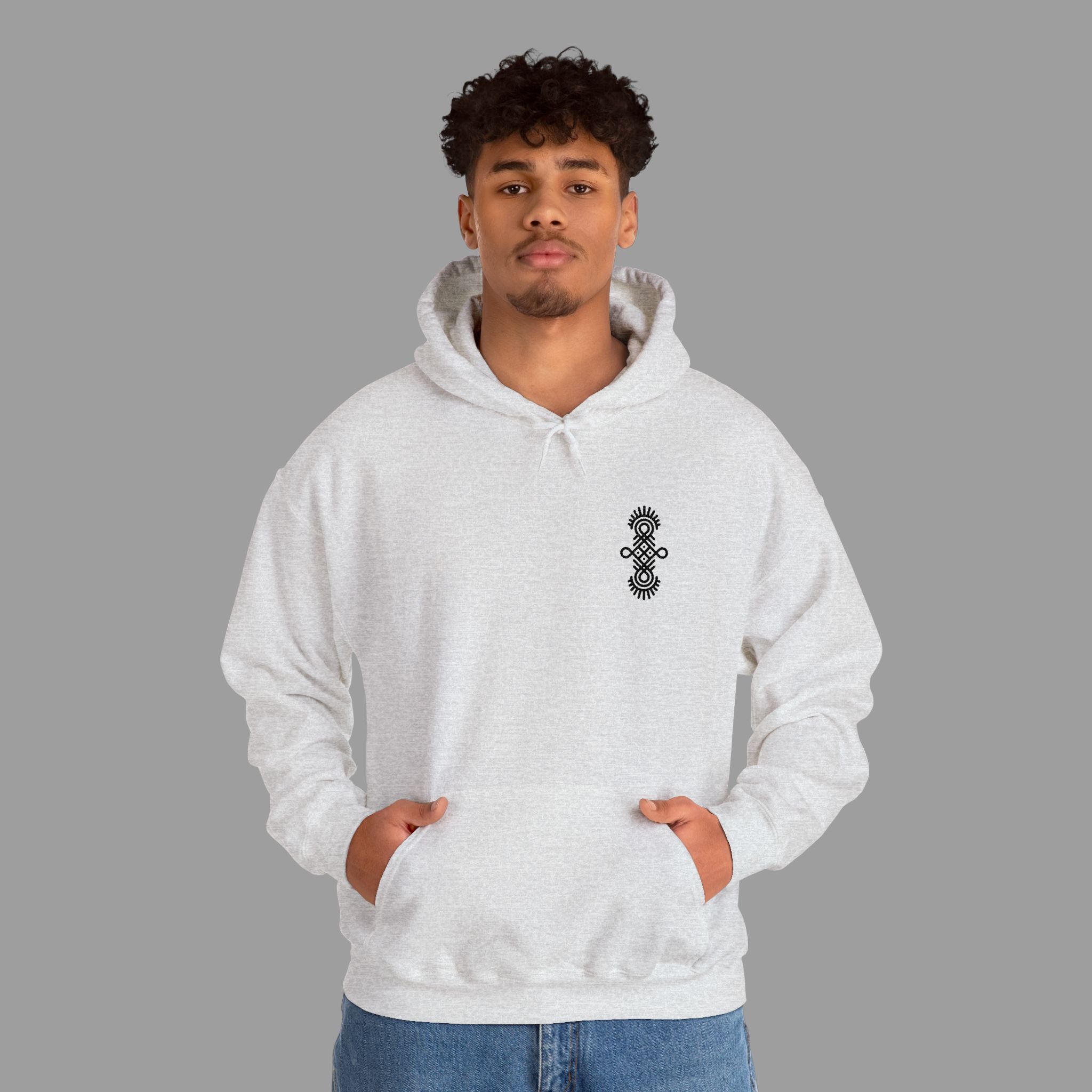 RAFA - Embroidered Chest Tattoo Hoodie