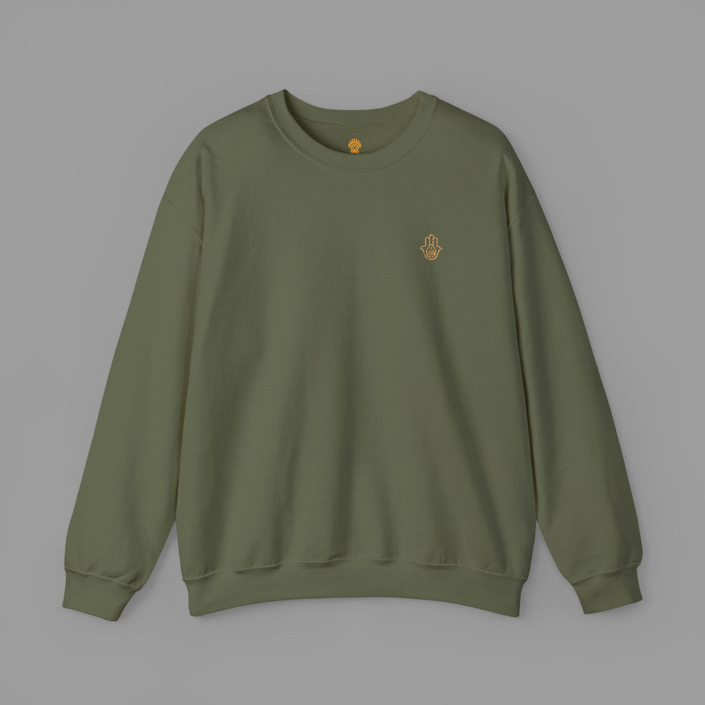 NAYA — Embroidered Hamsa Crewneck