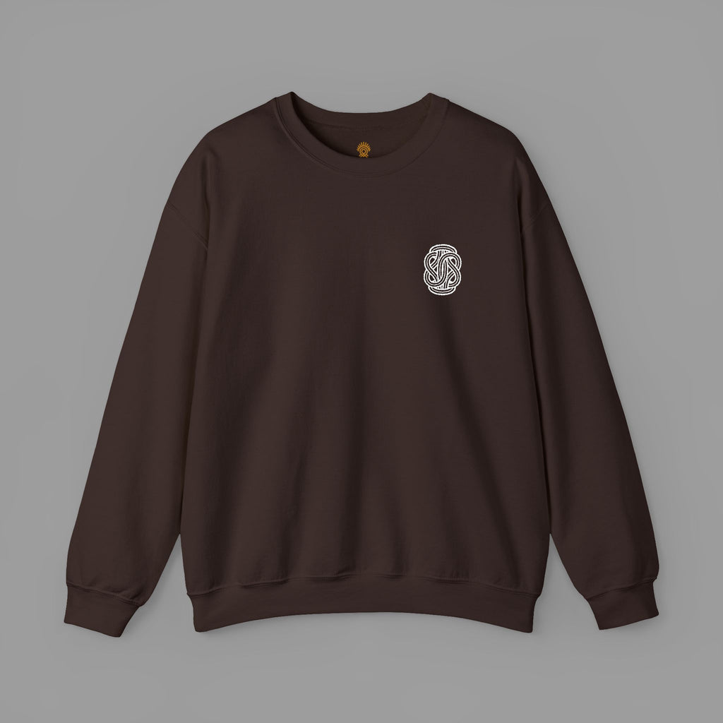 SARAM — Minimal Embroidered Chest Crewneck Sweater