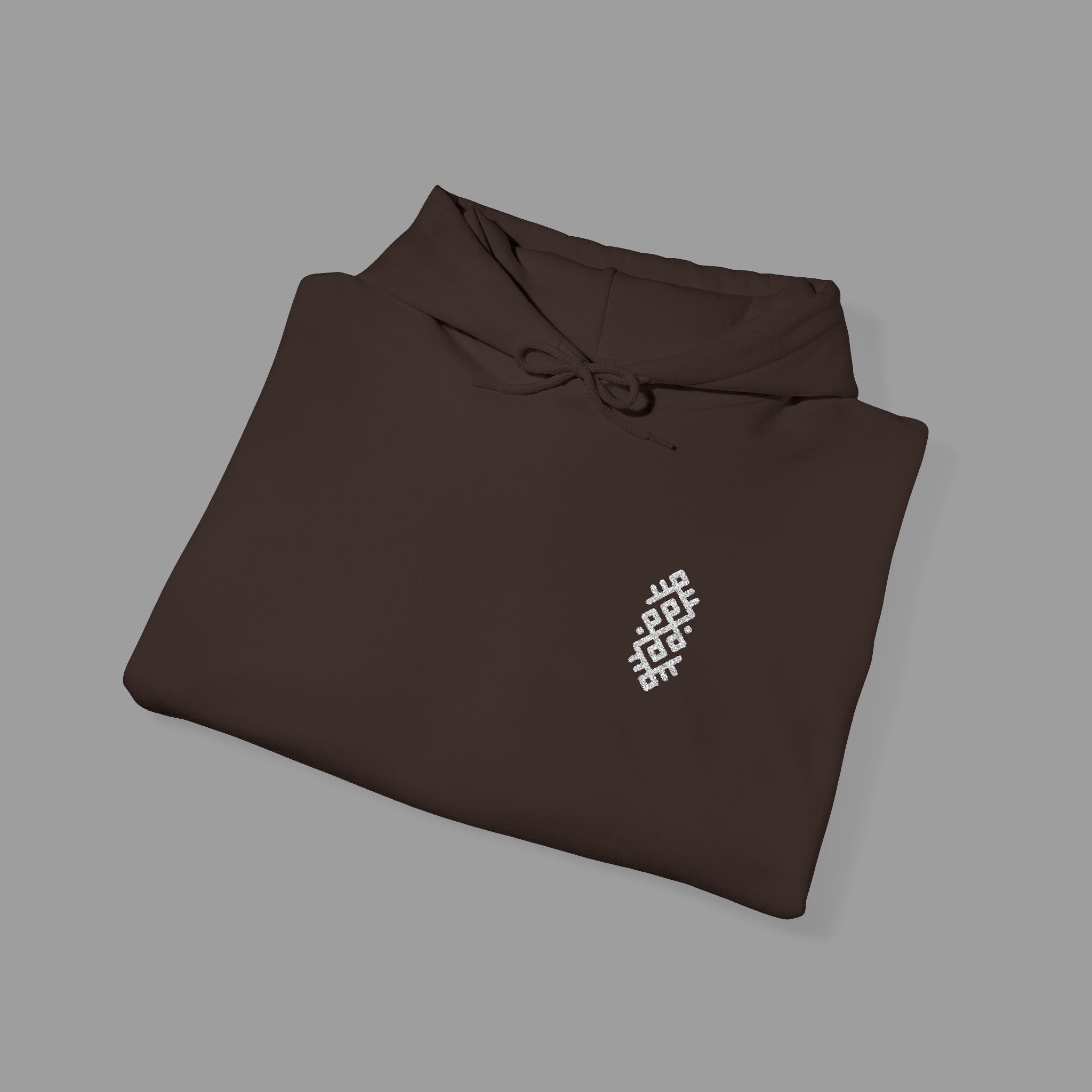 RAMI —Chocolate Embroidered Logo Hoodie