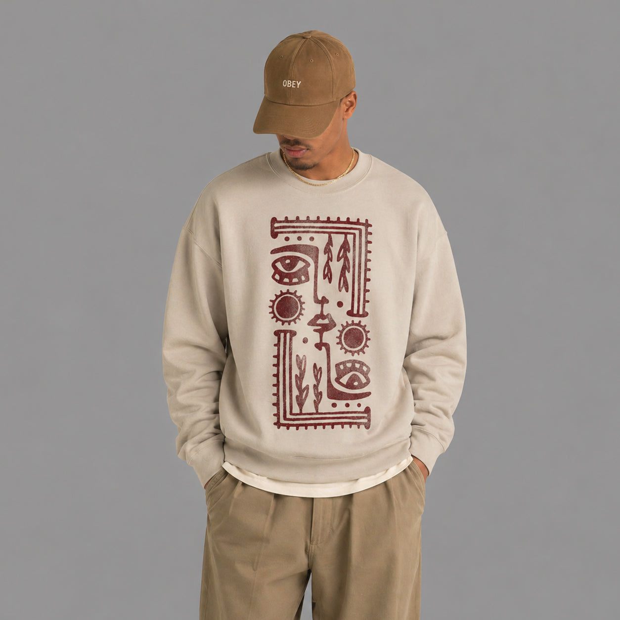 RAAHI — Tribal Graphic Crewneck Sweater