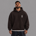 RAMI —Chocolate Embroidered Logo Hoodie