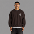 SARAM — Minimal Embroidered Chest Crewneck Sweater