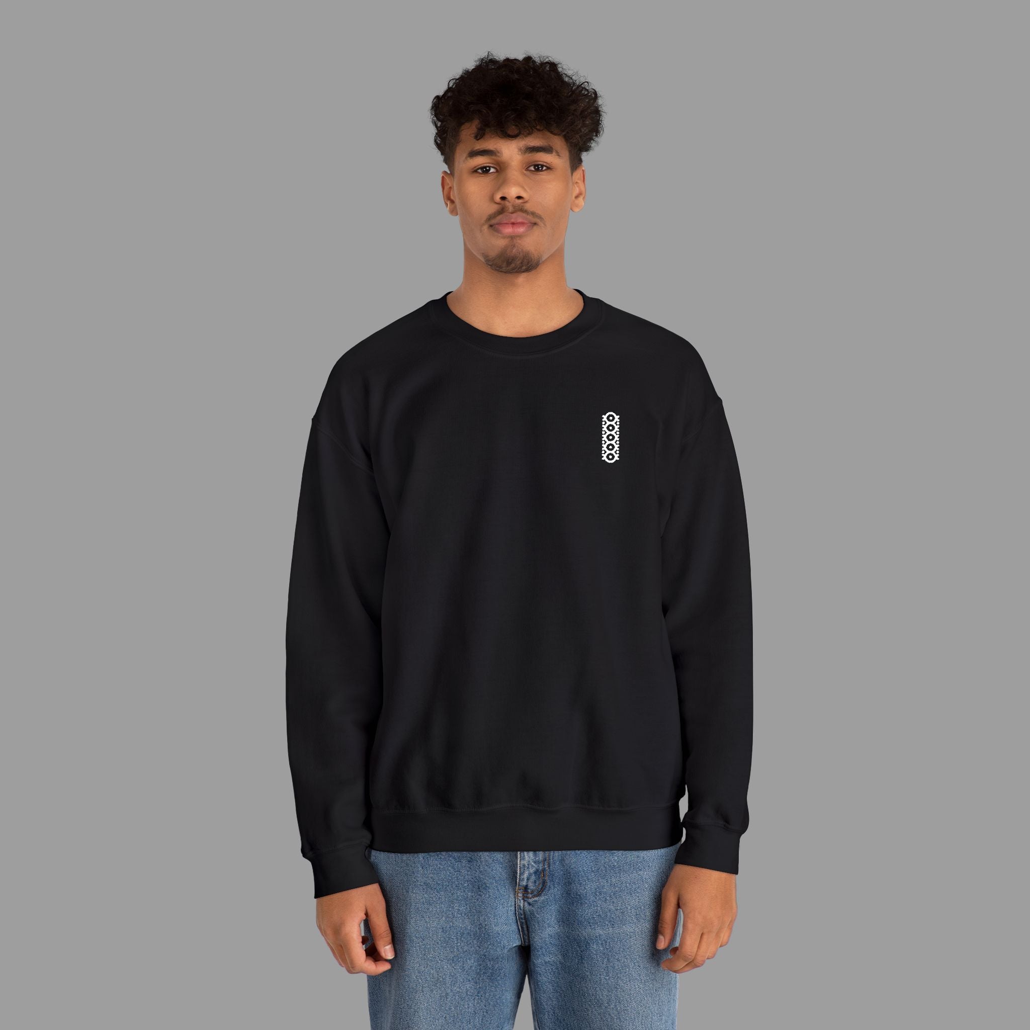 NAEL — Minimal Black Crew with Embroidered Logo