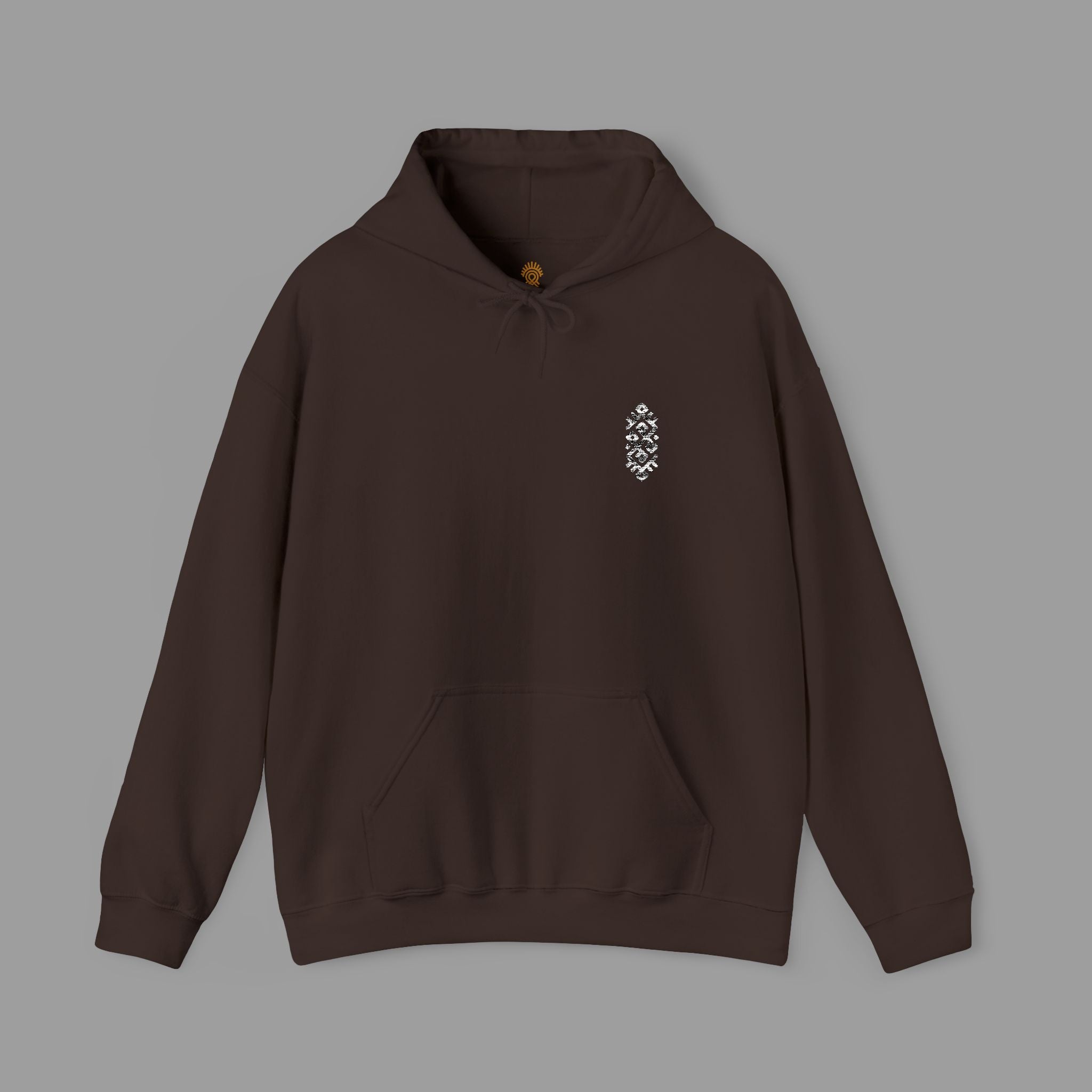 RAMI —Chocolate Embroidered Logo Hoodie