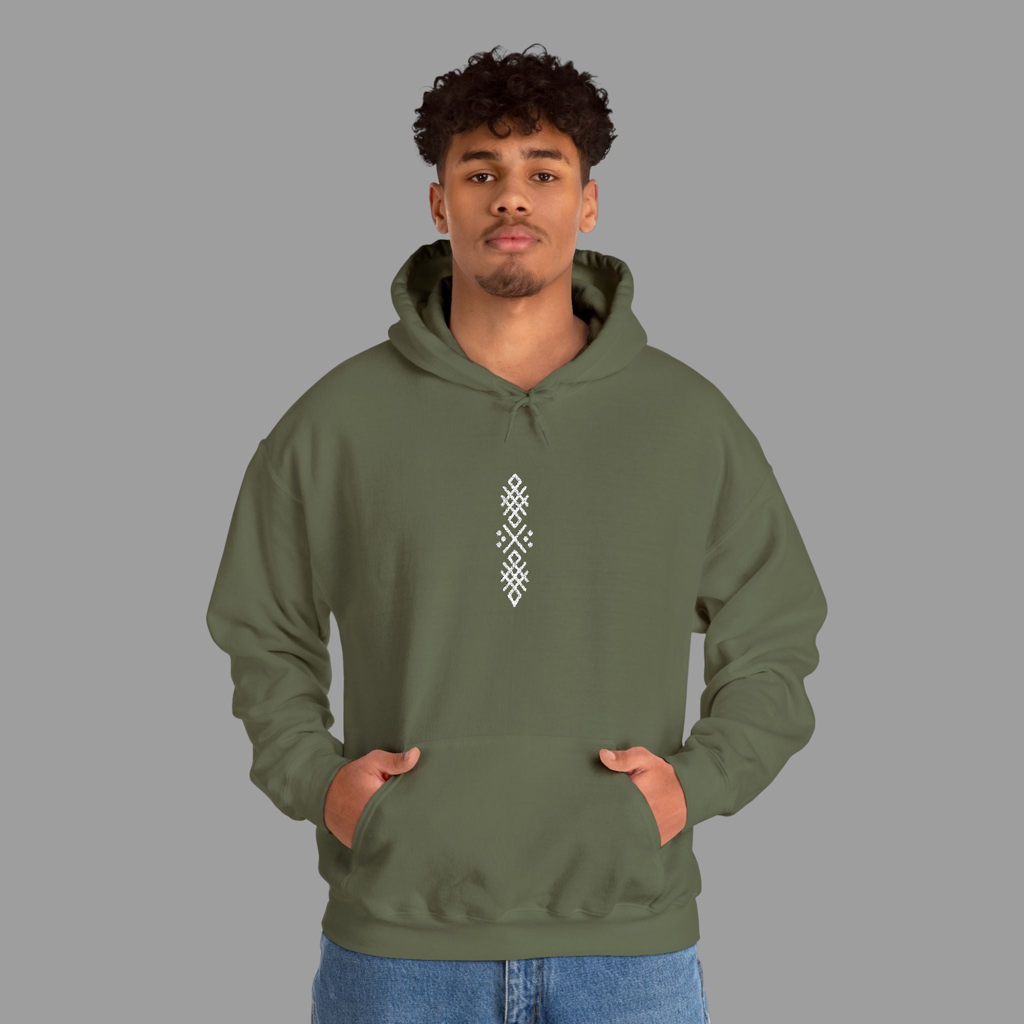 AMAR — Embroidered Pattern Hoodie